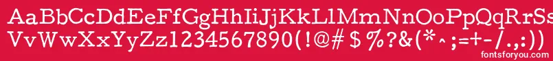 フォントF25Executive – 赤い背景に白い文字