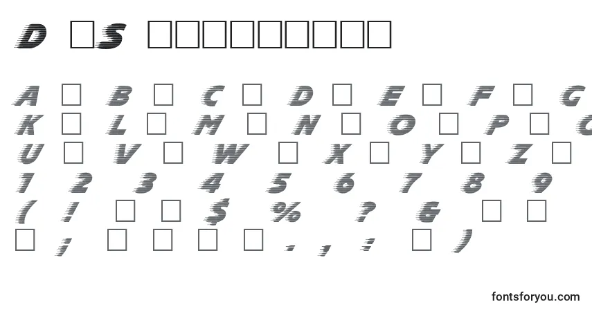 DgSlipstreamフォント–アルファベット、数字、特殊文字