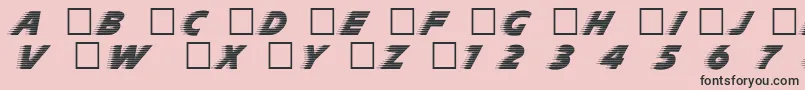 DgSlipstream Font – Black Fonts on Pink Background