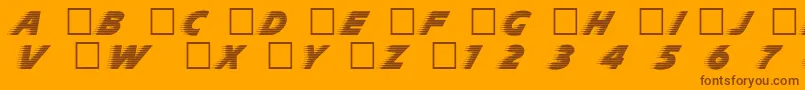 DgSlipstream Font – Brown Fonts on Orange Background