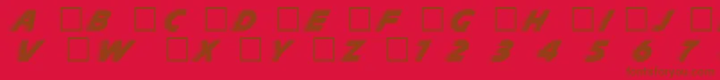 DgSlipstream Font – Brown Fonts on Red Background