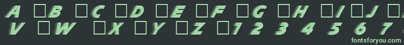 フォントDgSlipstream – 黒い背景に緑の文字