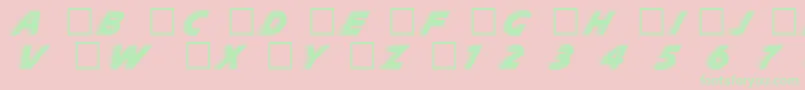 DgSlipstream Font – Green Fonts on Pink Background