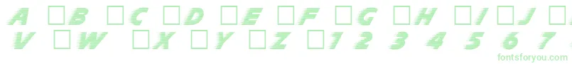 DgSlipstream Font – Green Fonts on White Background