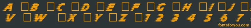 DgSlipstream Font – Orange Fonts on Black Background