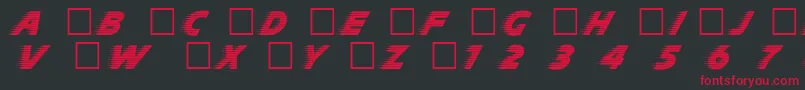 DgSlipstream Font – Red Fonts on Black Background
