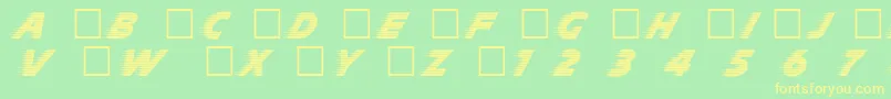 DgSlipstream Font – Yellow Fonts on Green Background