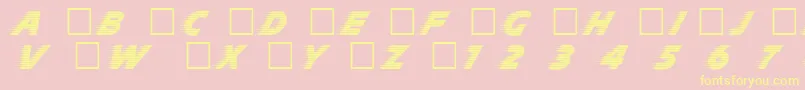 DgSlipstream Font – Yellow Fonts on Pink Background