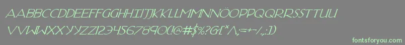 HadriaticItalic Font – Green Fonts on Gray Background