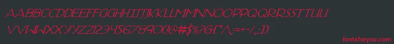 HadriaticItalic Font – Red Fonts on Black Background