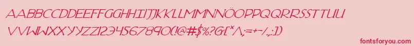 HadriaticItalic Font – Red Fonts on Pink Background