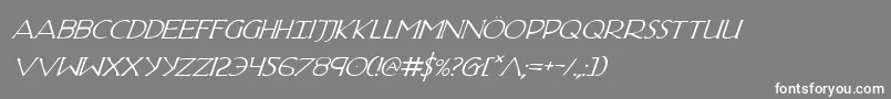 HadriaticItalic Font – White Fonts on Gray Background