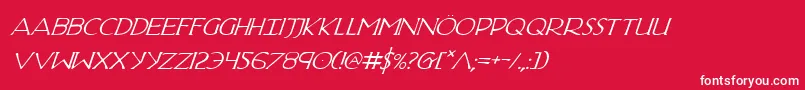 HadriaticItalic Font – White Fonts on Red Background