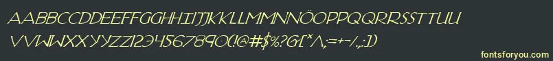 HadriaticItalic Font – Yellow Fonts on Black Background