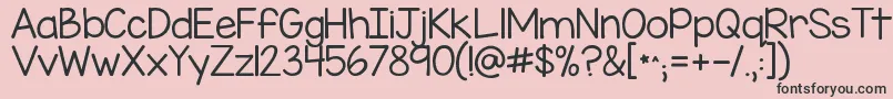 Kgmisskindergarten Font – Black Fonts on Pink Background