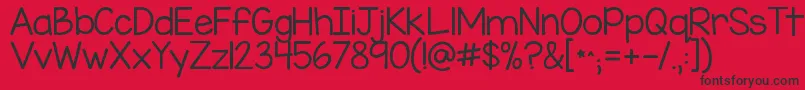 Kgmisskindergarten Font – Black Fonts on Red Background