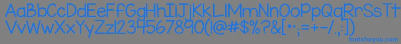 Kgmisskindergarten Font – Blue Fonts on Gray Background