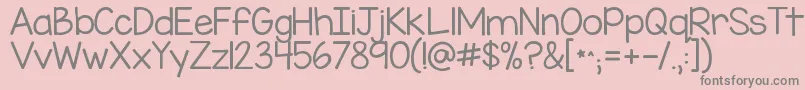 Kgmisskindergarten Font – Gray Fonts on Pink Background