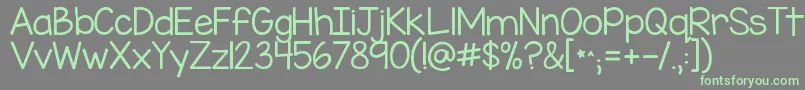 Kgmisskindergarten Font – Green Fonts on Gray Background