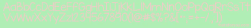 Kgmisskindergarten Font – Pink Fonts on Green Background