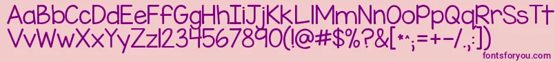 Kgmisskindergarten Font – Purple Fonts on Pink Background