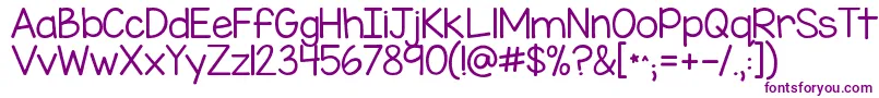 Kgmisskindergarten Font – Purple Fonts on White Background