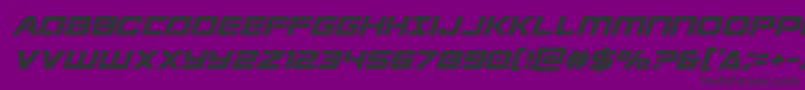 フォントStardusterital – 紫の背景に黒い文字
