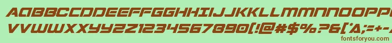 Stardusterital Font – Brown Fonts on Green Background