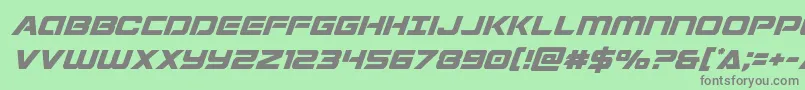 Stardusterital Font – Gray Fonts on Green Background