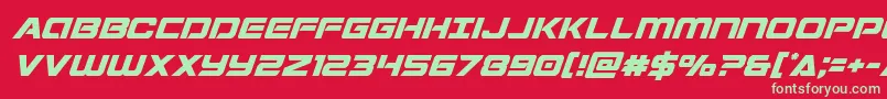 Stardusterital Font – Green Fonts on Red Background