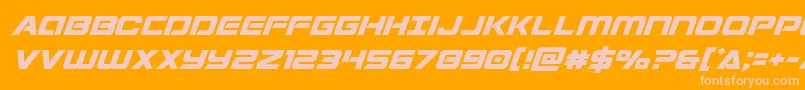 Stardusterital Font – Pink Fonts on Orange Background