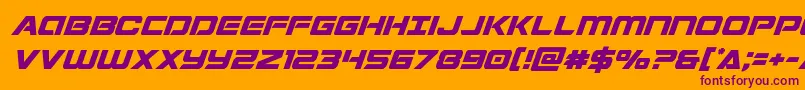 Stardusterital Font – Purple Fonts on Orange Background