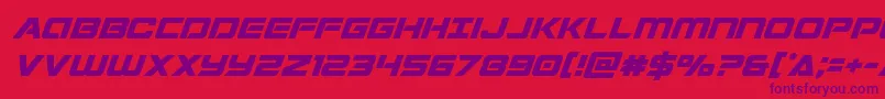 Stardusterital Font – Purple Fonts on Red Background