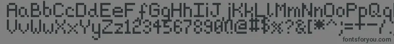 Pixeljosh6 Font – Black Fonts on Gray Background