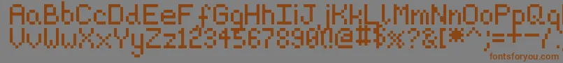 Pixeljosh6 Font – Brown Fonts on Gray Background