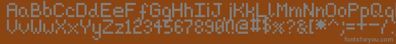 Шрифт Pixeljosh6 – серые шрифты на коричневом фоне