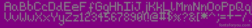 Pixeljosh6 Font – Gray Fonts on Purple Background