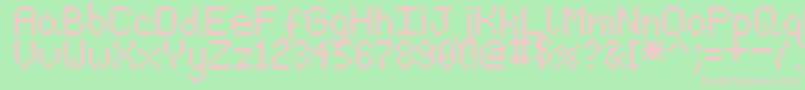 Pixeljosh6 Font – Pink Fonts on Green Background