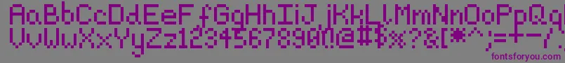 Pixeljosh6 Font – Purple Fonts on Gray Background