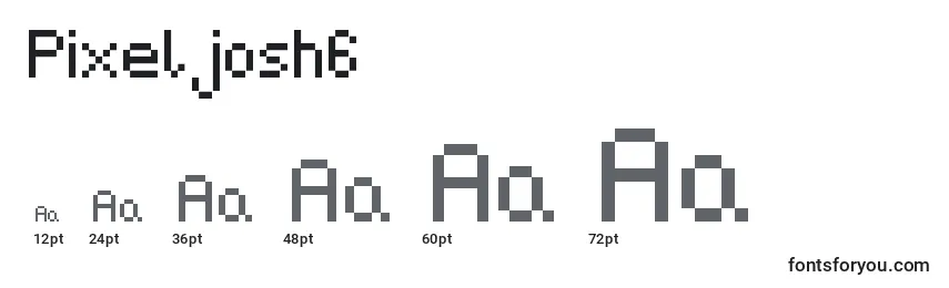 Größen der Schriftart Pixeljosh6