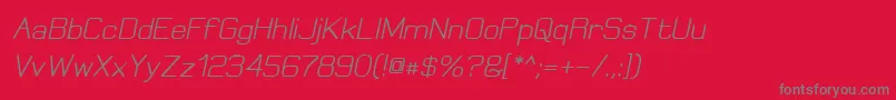 ElgethyBoldOblique Font – Gray Fonts on Red Background