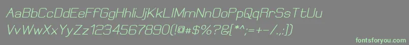 ElgethyBoldOblique Font – Green Fonts on Gray Background
