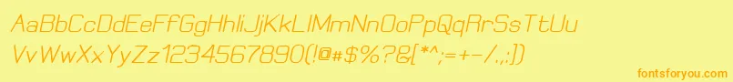 ElgethyBoldOblique Font – Orange Fonts on Yellow Background