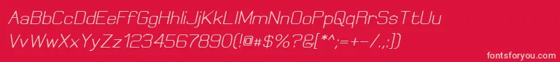 ElgethyBoldOblique Font – Pink Fonts on Red Background