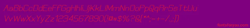 ElgethyBoldOblique Font – Red Fonts on Purple Background