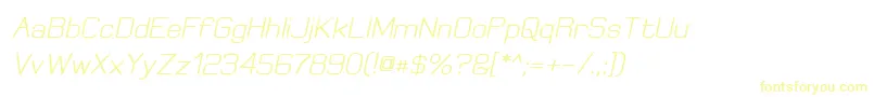 ElgethyBoldOblique Font – Yellow Fonts on White Background