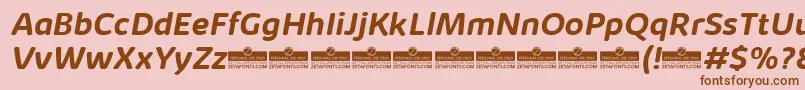 KabrioAbarthBoldItalicTrial Font – Brown Fonts on Pink Background