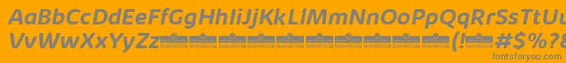 KabrioAbarthBoldItalicTrial Font – Gray Fonts on Orange Background