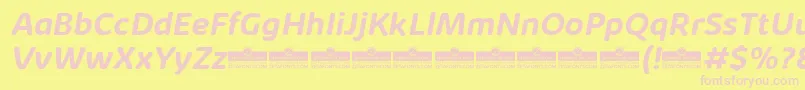 KabrioAbarthBoldItalicTrial Font – Pink Fonts on Yellow Background