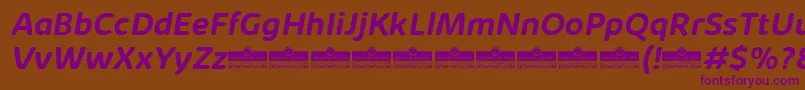 KabrioAbarthBoldItalicTrial Font – Purple Fonts on Brown Background